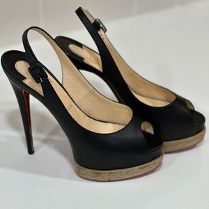 Christian Louboutin Size 10/40, slingback heel